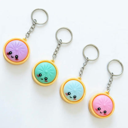 Mini Dumpling Keychain – Charming Cartoon Pendant for Backpacks, Keys, and Bags, Ideal for Kids and Gifts, Soft and Durable Design