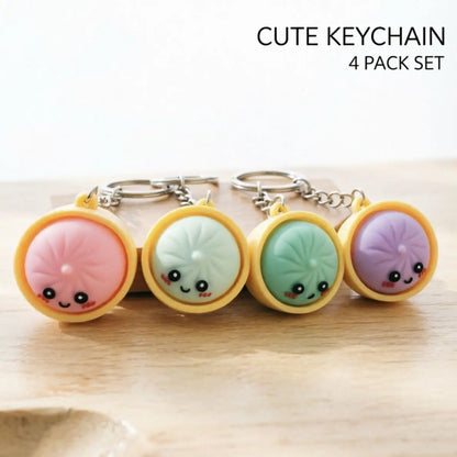 Mini Dumpling Keychain – Charming Cartoon Pendant for Backpacks, Keys, and Bags, Ideal for Kids and Gifts, Soft and Durable Design