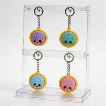 Mini Dumpling Keychain – Charming Cartoon Pendant for Backpacks, Keys, and Bags, Ideal for Kids and Gifts, Soft and Durable Design