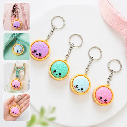 Mini Dumpling Keychain – Charming Cartoon Pendant for Backpacks, Keys, and Bags, Ideal for Kids and Gifts, Soft and Durable Design