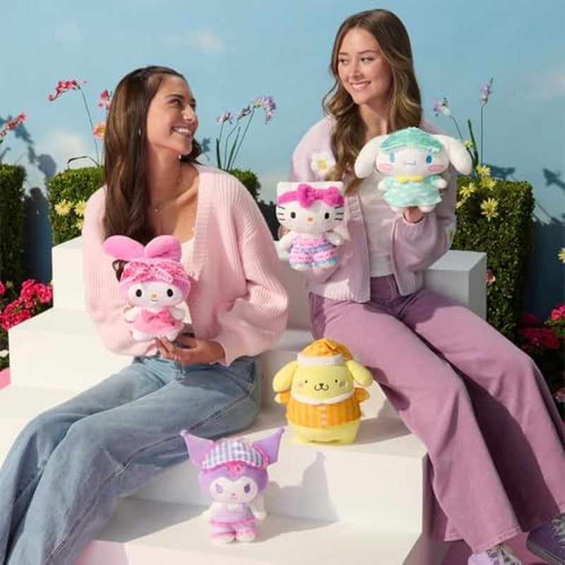 Hello Kitty® and Friends 8-Inch Plush Toy - Officially Licensed Sanrio® Pajama Party Edition for Ages 6 and Up
