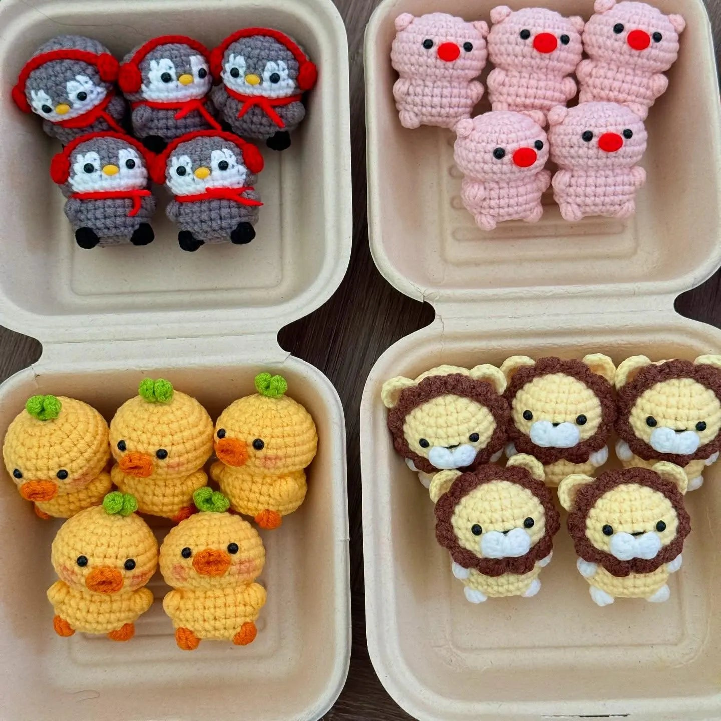 Handcrafted Amigurumi Animal Keychains - Adorable Plush Bag Charms and Thoughtful Gifts for Friends and Mother's Day