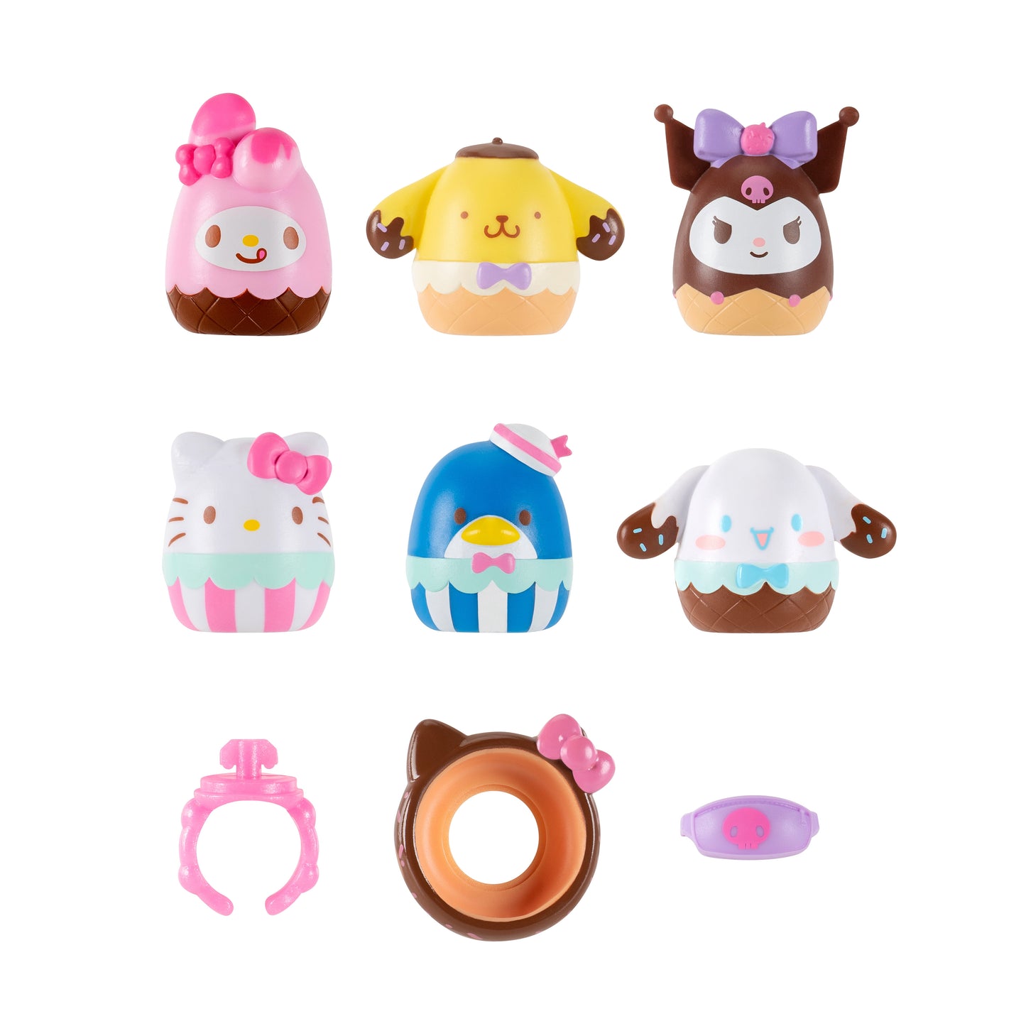 Hello Kitty and Friends Ice Cream Mini-Squish 6-Pack with Accessory
