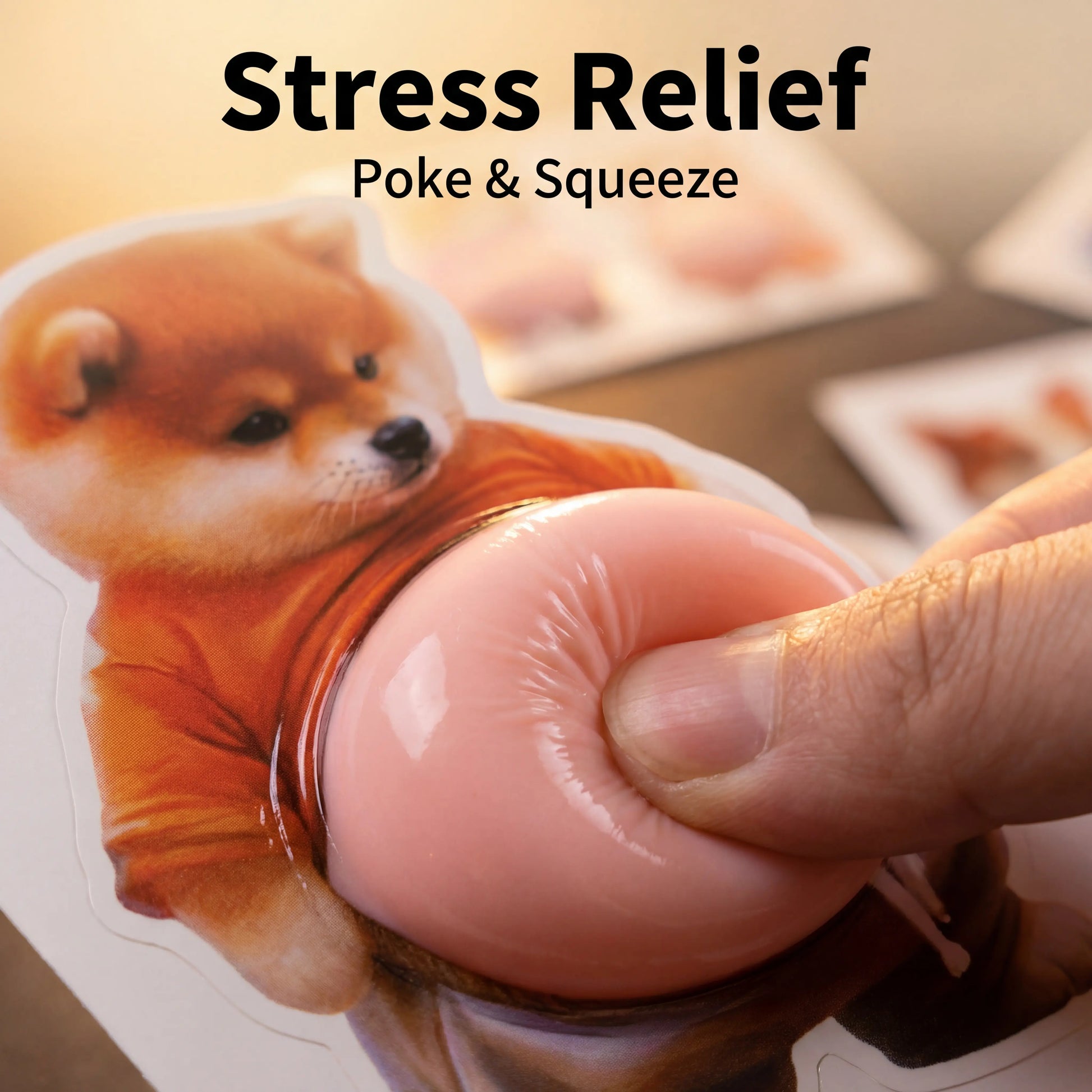 10-Piece Set of 3D Dimensional Cute Dog Stickers - Versatile Decor for Phone Cases, Door Stoppers, and Stress Relief Gifts