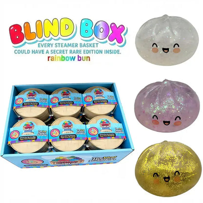 Expressive Large Dumpling Squishy - Blind Box Fidget Toy, Soft TPR Material for Stress Relief, Unboxing Surprise with Random Styles, Ideal for Valentine’s Day and Easter Gifts, Perfect for Children's Gift Exchanges