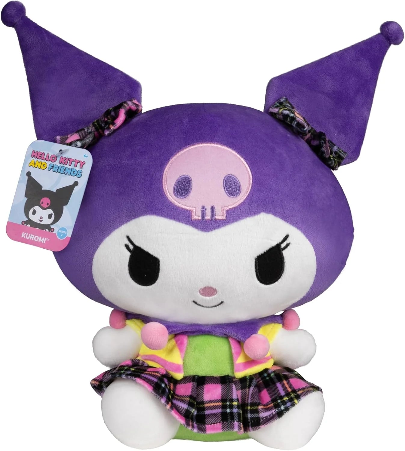 12-Inch Kuromi Neon Plush - Officially Licensed Sanrio Product for Ages 6 and Up