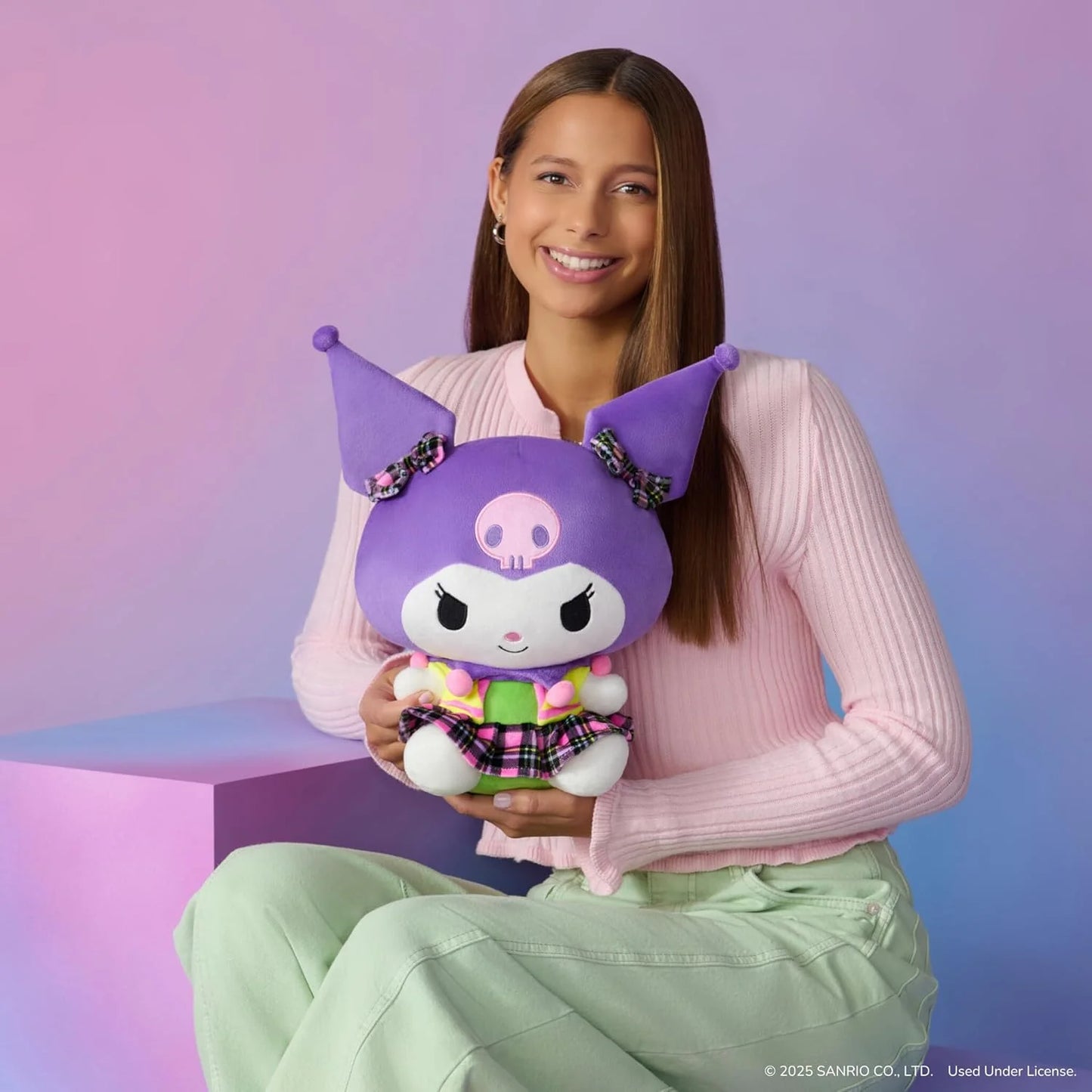 12-Inch Kuromi Neon Plush - Officially Licensed Sanrio Product for Ages 6 and Up