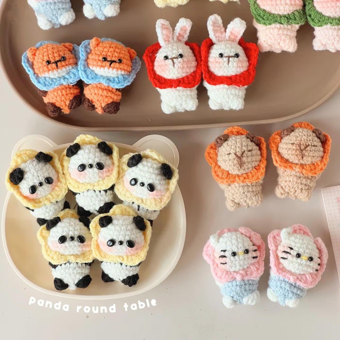 Handcrafted Amigurumi Animal Keychains - Adorable Plush Bag Charms and Thoughtful Gifts for Friends and Mother's Day