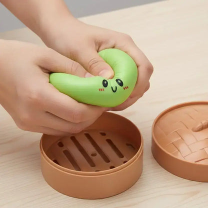Expressive Large Dumpling Squishy - Blind Box Fidget Toy, Soft TPR Material for Stress Relief, Unboxing Surprise with Random Styles, Ideal for Valentine’s Day and Easter Gifts, Perfect for Children's Gift Exchanges