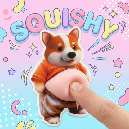 10-Piece Set of 3D Dimensional Cute Dog Stickers - Versatile Decor for Phone Cases, Door Stoppers, and Stress Relief Gifts