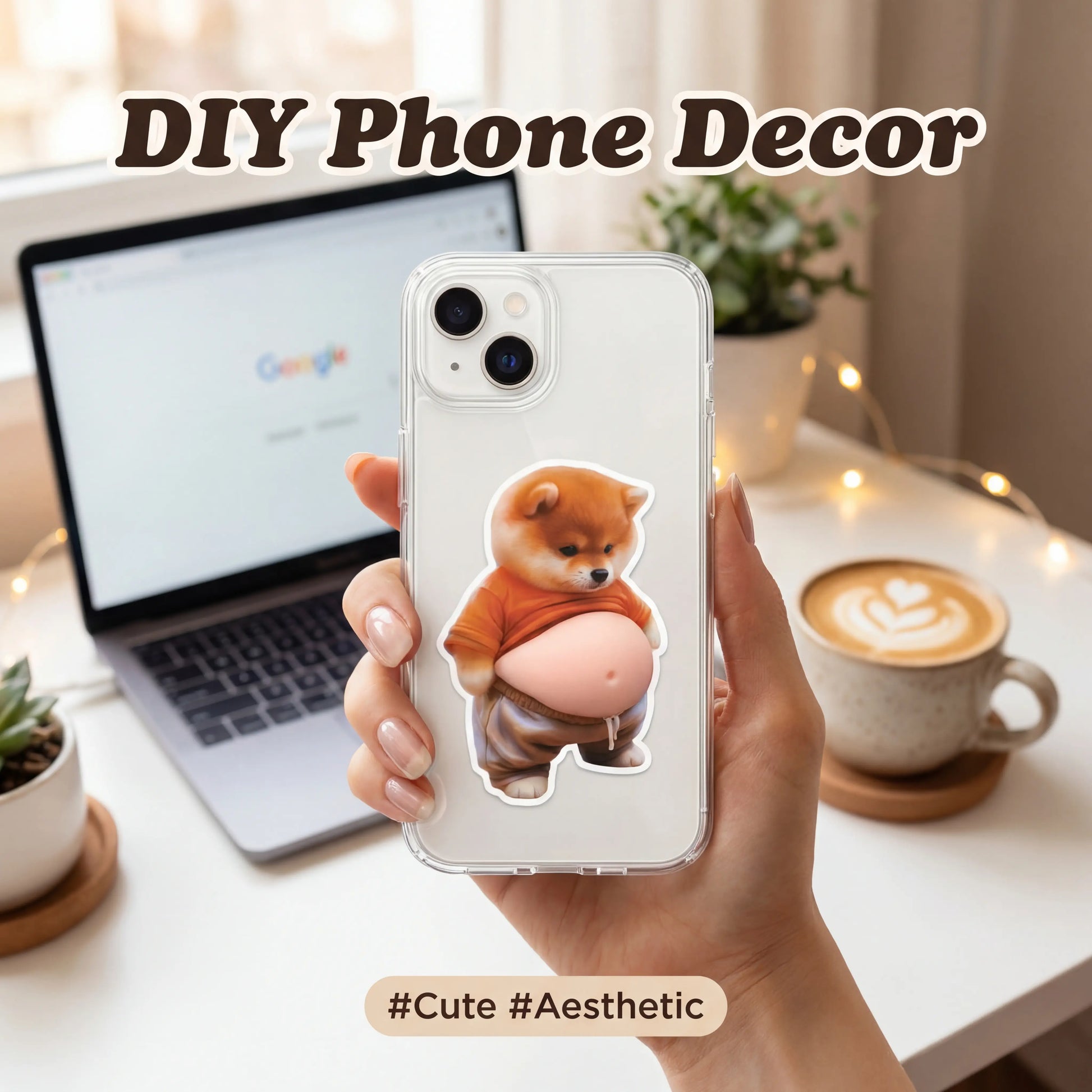 10-Piece Set of 3D Dimensional Cute Dog Stickers - Versatile Decor for Phone Cases, Door Stoppers, and Stress Relief Gifts