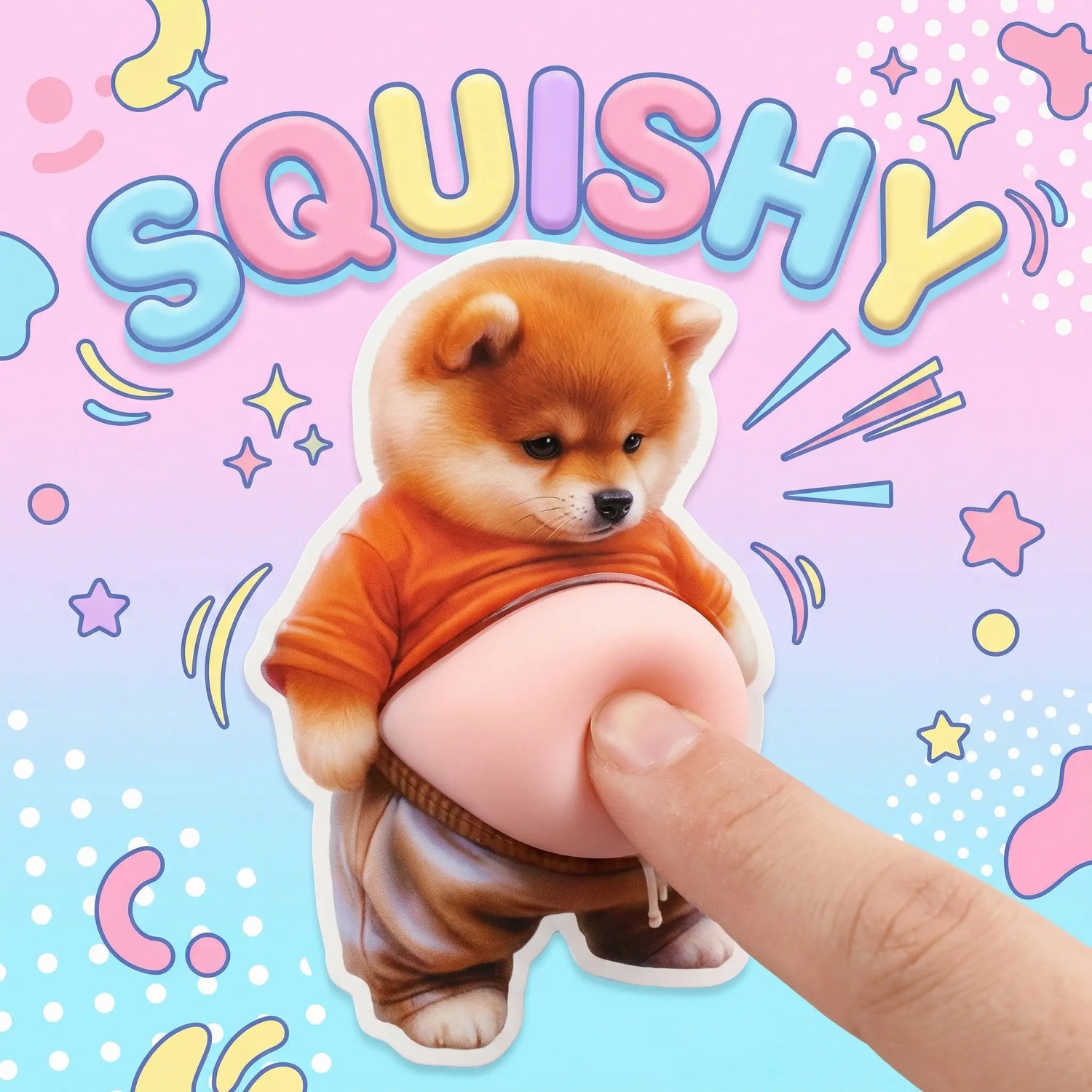 10-Piece Set of 3D Dimensional Cute Dog Stickers - Versatile Decor for Phone Cases, Door Stoppers, and Stress Relief Gifts
