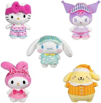 Hello Kitty® and Friends 8-Inch Plush Toy - Officially Licensed Sanrio® Pajama Party Edition for Ages 6 and Up