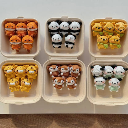 Handcrafted Amigurumi Animal Keychains - Adorable Plush Bag Charms and Thoughtful Gifts for Friends and Mother's Day