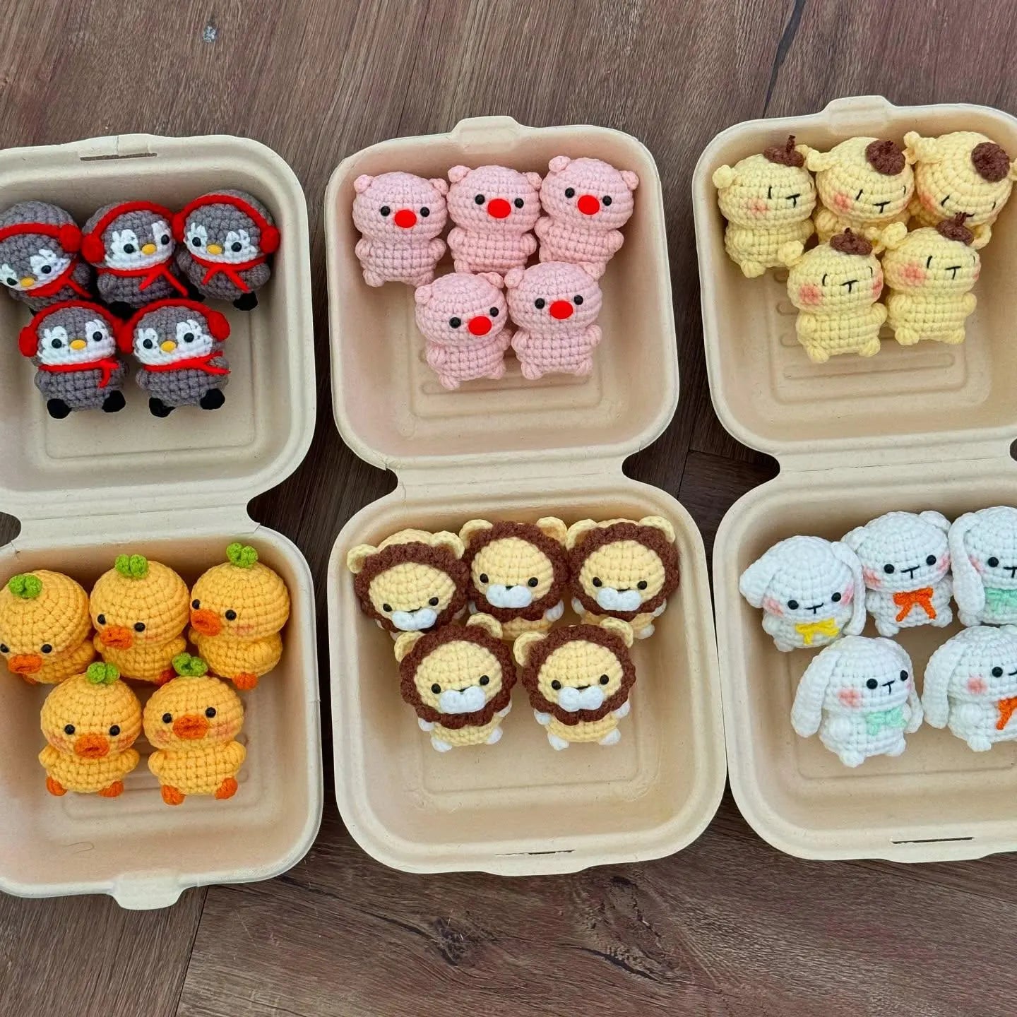 Handcrafted Amigurumi Animal Keychains - Adorable Plush Bag Charms and Thoughtful Gifts for Friends and Mother's Day