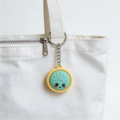 Mini Dumpling Keychain – Charming Cartoon Pendant for Backpacks, Keys, and Bags, Ideal for Kids and Gifts, Soft and Durable Design